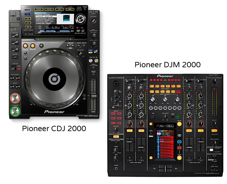 DJ Packages for hire, Advanced pack for hire, Pioneer CDJ 2000 + Pioneer DJM 2000